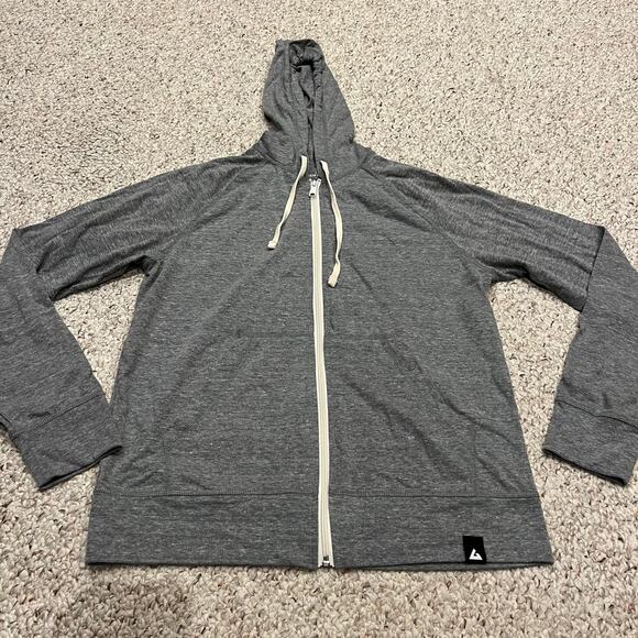 American Giant Women's Lightweight Full Zip Hoodie Sz M Gray Active Gym - Picture 1 of 6